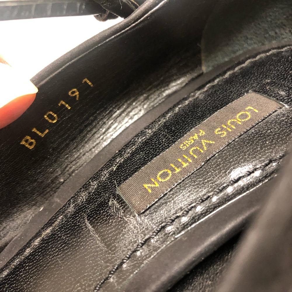 Lv Black-Platform-Heels Authentic No Box - image 3